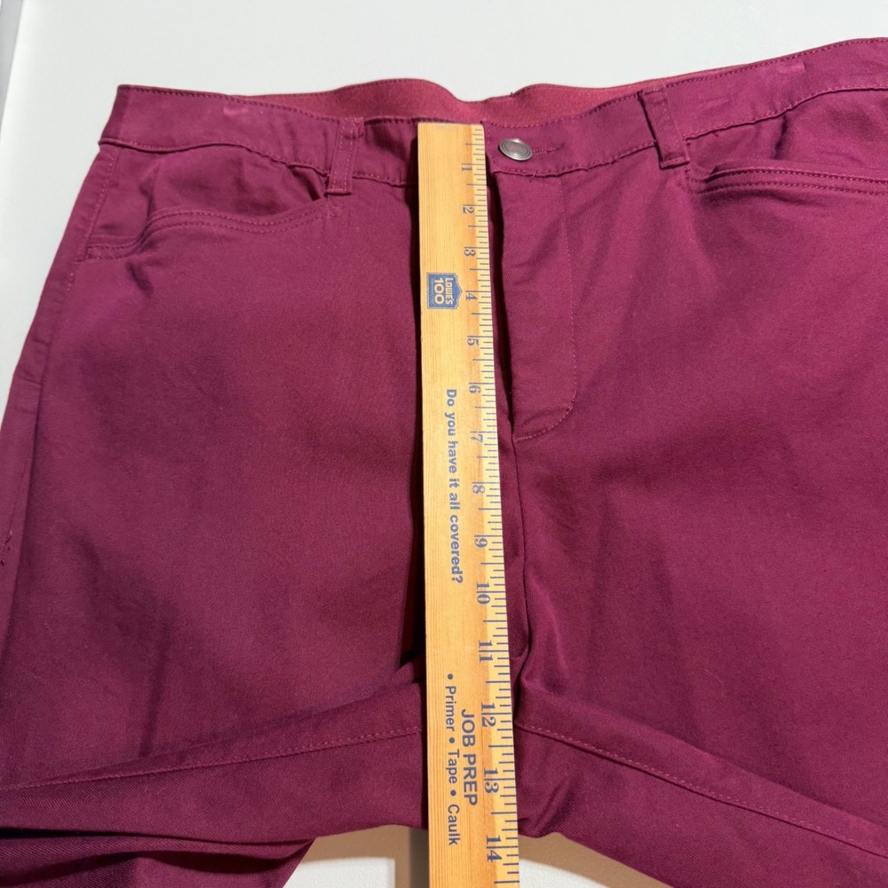 Christopher & Banks Signature Slimming Pants Womens 16 Burgundy Straight Leg - Picture 6 of 7